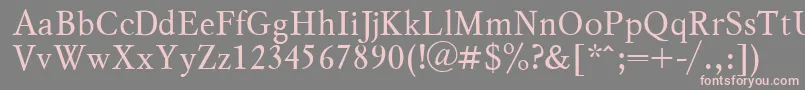 MyslPlain-fontti – vaaleanpunaiset fontit harmaalla taustalla
