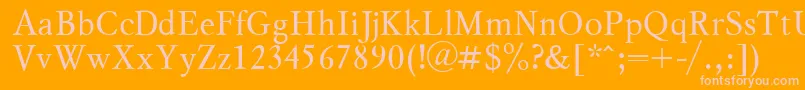 MyslPlain Font – Pink Fonts on Orange Background