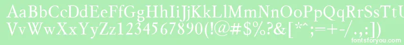 MyslPlain Font – White Fonts on Green Background