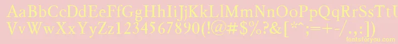 MyslPlain Font – Yellow Fonts on Pink Background