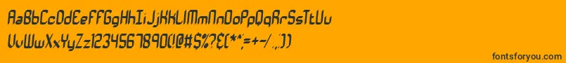 VantageBrk Font – Black Fonts on Orange Background