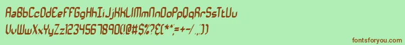 VantageBrk Font – Brown Fonts on Green Background