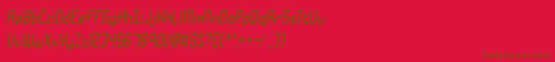 フォントVantageBrk – 赤い背景に茶色の文字