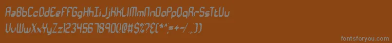 フォントVantageBrk – 茶色の背景に灰色の文字