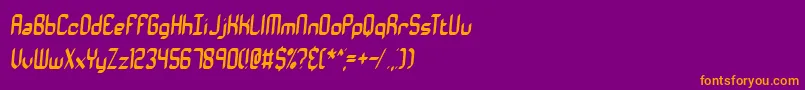 VantageBrk Font – Orange Fonts on Purple Background