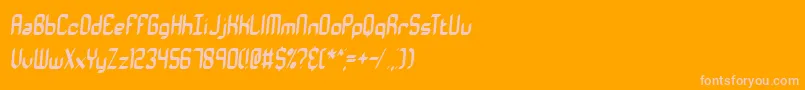 VantageBrk Font – Pink Fonts on Orange Background