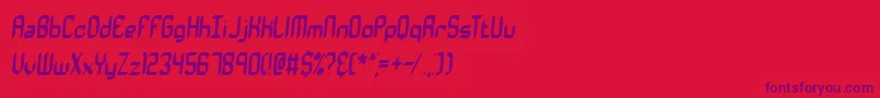 VantageBrk Font – Purple Fonts on Red Background