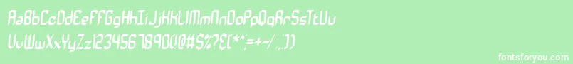 VantageBrk Font – White Fonts on Green Background