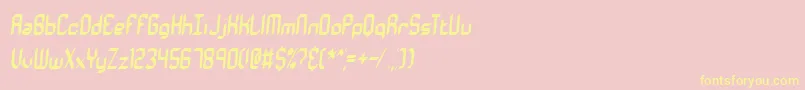 VantageBrk Font – Yellow Fonts on Pink Background