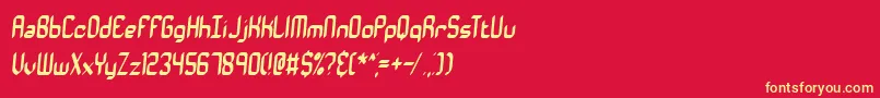 VantageBrk Font – Yellow Fonts on Red Background