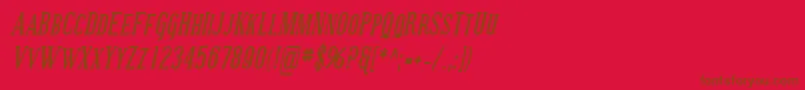 SfcovingtonsccondBolditali Font – Brown Fonts on Red Background