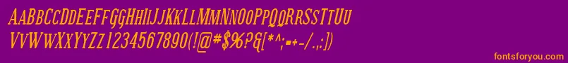 SfcovingtonsccondBolditali Font – Orange Fonts on Purple Background