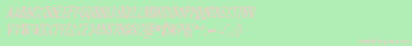 SfcovingtonsccondBolditali Font – Pink Fonts on Green Background