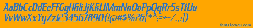 KingRichardIt Font – Blue Fonts on Orange Background