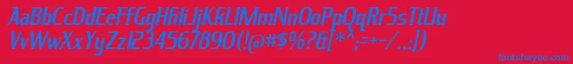 KingRichardIt Font – Blue Fonts on Red Background