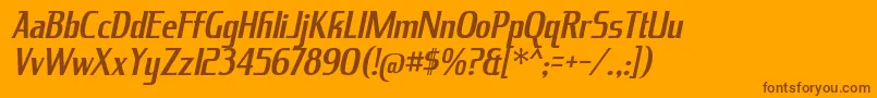 KingRichardIt Font – Brown Fonts on Orange Background