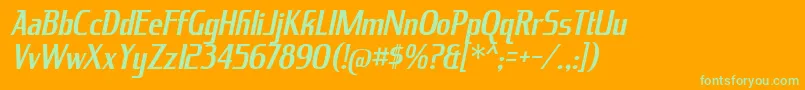 KingRichardIt Font – Green Fonts on Orange Background