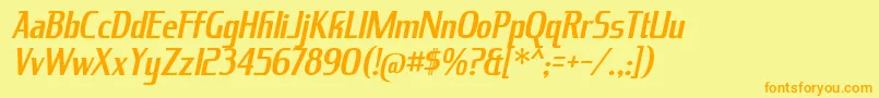 KingRichardIt Font – Orange Fonts on Yellow Background