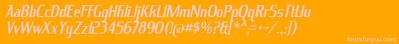 KingRichardIt Font – Pink Fonts on Orange Background