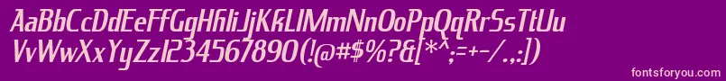 KingRichardIt Font – Pink Fonts on Purple Background