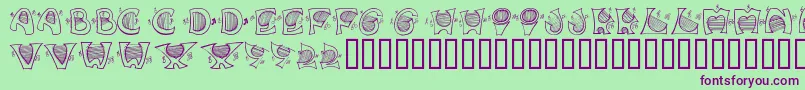 MusicForYourEars Font – Purple Fonts on Green Background