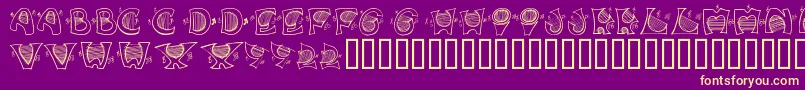 MusicForYourEars Font – Yellow Fonts on Purple Background