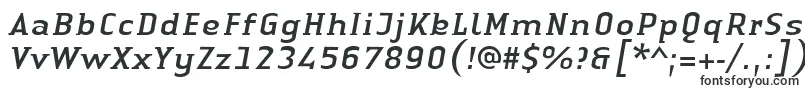 LinotypeAuthenticSmallSerifItalic-fontti – erittäin leveät fontit