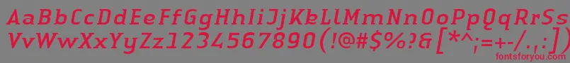 More about LinotypeAuthenticSmallSerifItalic Font LinotypeAuthenticSmallSerifItalic Font – Red Fonts on Gray Background