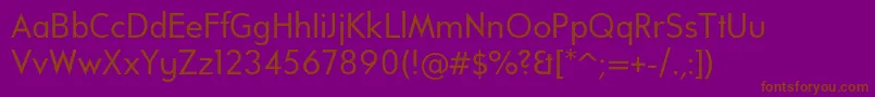 UniversalisadfstdRegular Font – Brown Fonts on Purple Background