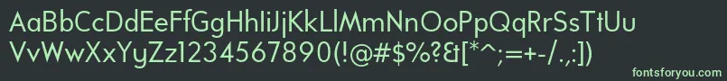 Czcionka UniversalisadfstdRegular – zielone czcionki na czarnym tle