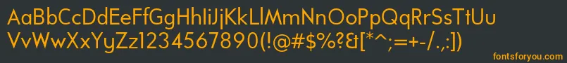 フォントUniversalisadfstdRegular – 黒い背景にオレンジの文字