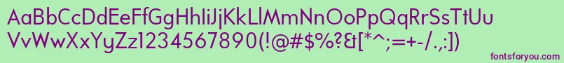 Шрифт UniversalisadfstdRegular – фиолетовые шрифты на зелёном фоне