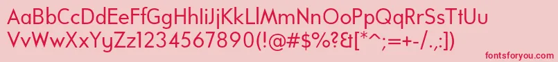 UniversalisadfstdRegular Font – Red Fonts on Pink Background