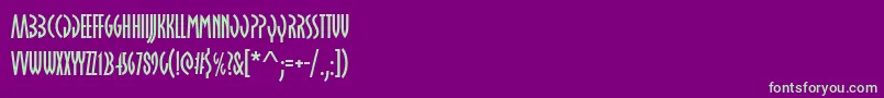 OklahomasoftOpen-fontti – vihreät fontit violetilla taustalla