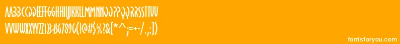 Weitere Informationen zur OklahomasoftOpen-Schriftart OklahomasoftOpen-Schriftart – Weiße Schriften auf orangefarbenem Hintergrund