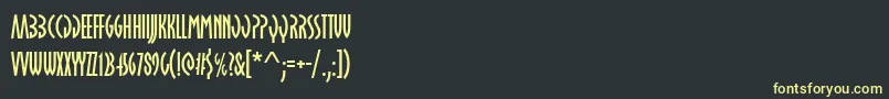 OklahomasoftOpen Font – Yellow Fonts on Black Background