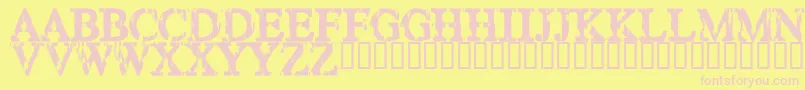 HappyDaze Font – Pink Fonts on Yellow Background