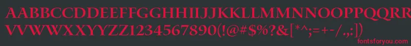 WaterstitlingproSb Font – Red Fonts on Black Background
