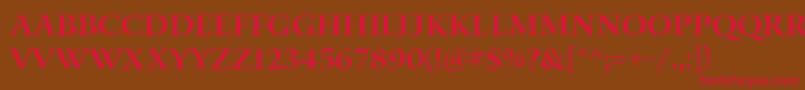 WaterstitlingproSb Font – Red Fonts on Brown Background