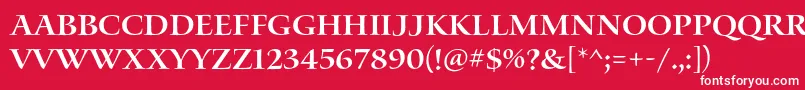 フォントWaterstitlingproSb – 赤い背景に白い文字