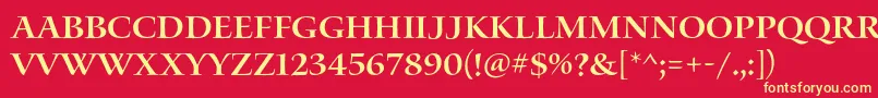 WaterstitlingproSb Font – Yellow Fonts on Red Background