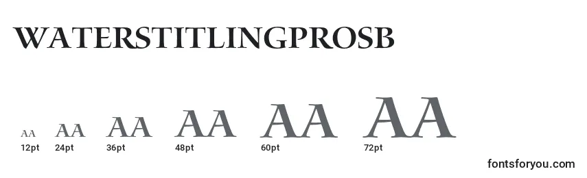 Размеры шрифта WaterstitlingproSb