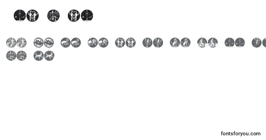 Шрифт Tierkreis5 – алфавит, цифры, специальные символы