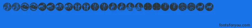 Подробнее о шрифте Tierkreis5 Шрифт Tierkreis5 – чёрные шрифты на синем фоне