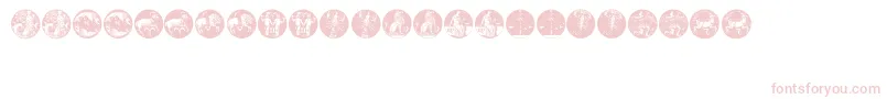 fuente Tierkreis5 – Fuentes Rosadas Sobre Fondo Blanco