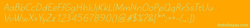 KasihItalic Font – Green Fonts on Orange Background