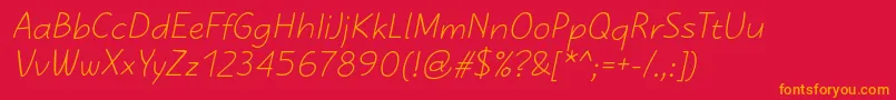 KasihItalic Font – Orange Fonts on Red Background