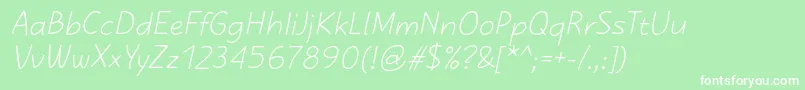 KasihItalic Font – White Fonts on Green Background