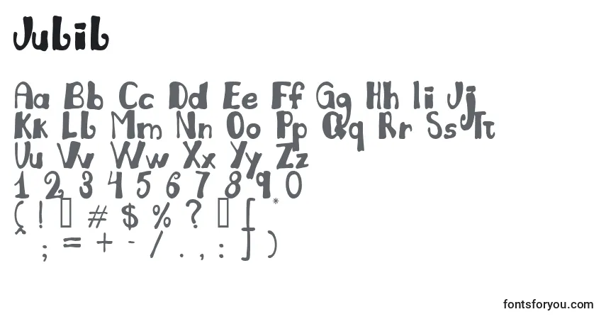 Schriftart Julil – Alphabet, Zahlen, spezielle Symbole