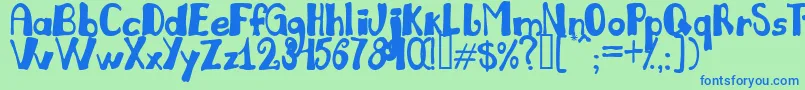 Julil Font – Blue Fonts on Green Background
